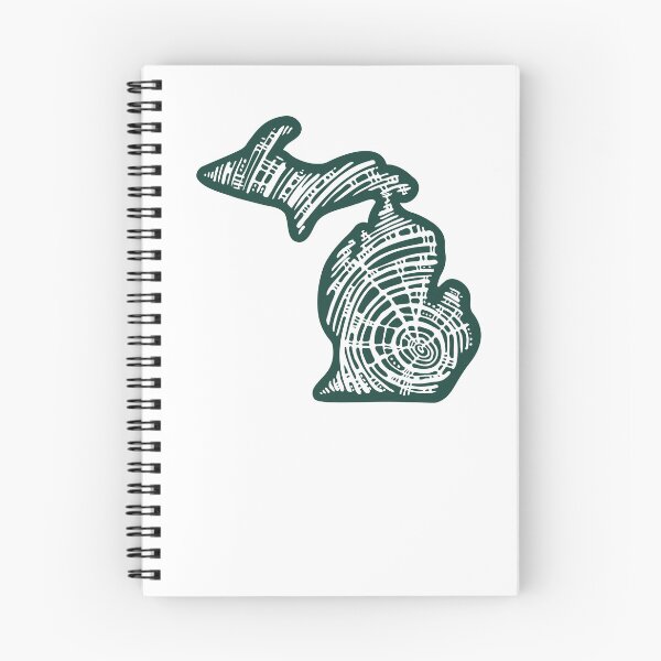 Item preview, Michigan Tree Rings Green and White designed and sold by suttonbelyea.