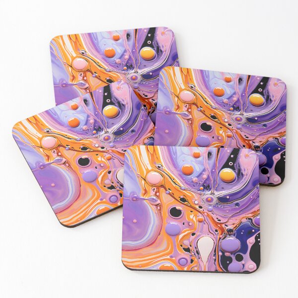 Item preview, Lavender Whirls and Tangerine Twists Abstract Art designed and sold by VectorPlace.