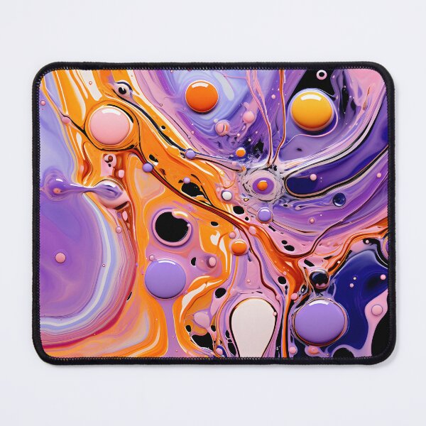 Item preview, Lavender Whirls and Tangerine Twists Abstract Art designed and sold by VectorPlace.