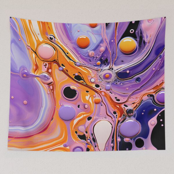 Item preview, Lavender Whirls and Tangerine Twists Abstract Art designed and sold by VectorPlace.