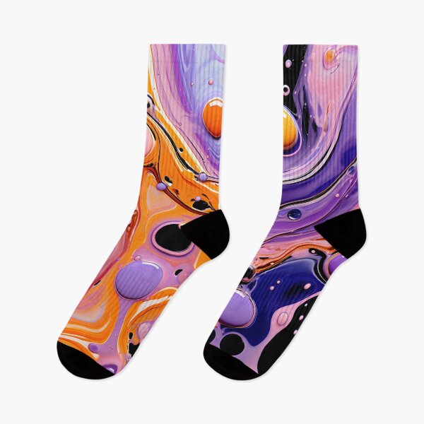 Item preview, Lavender Whirls and Tangerine Twists Abstract Art designed and sold by VectorPlace.