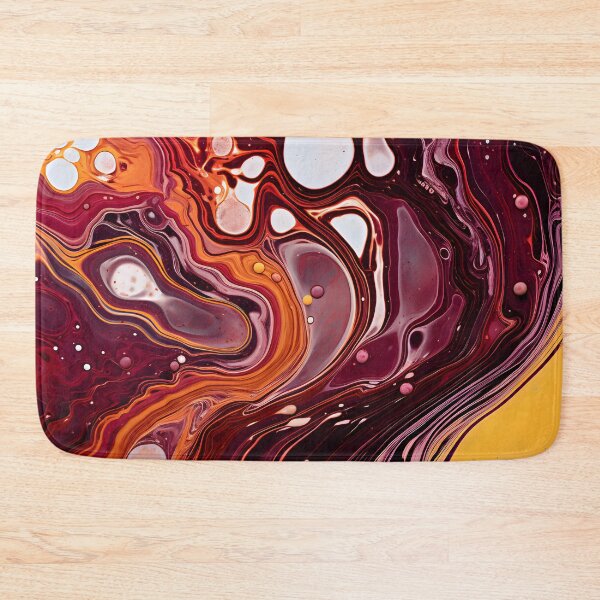 Item preview, Autumnal Whorls: Maroon and Gold Fluid Abstract designed and sold by VectorPlace.