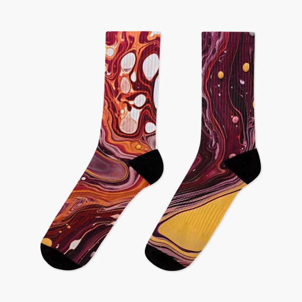 Item preview, Autumnal Whorls: Maroon and Gold Fluid Abstract designed and sold by VectorPlace.