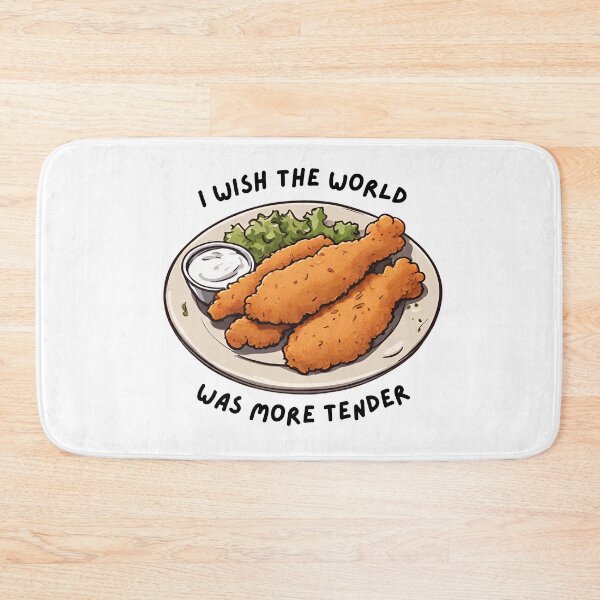 Item preview, I wish the world was more tender chicken tender logo designed and sold by allyiscoral.