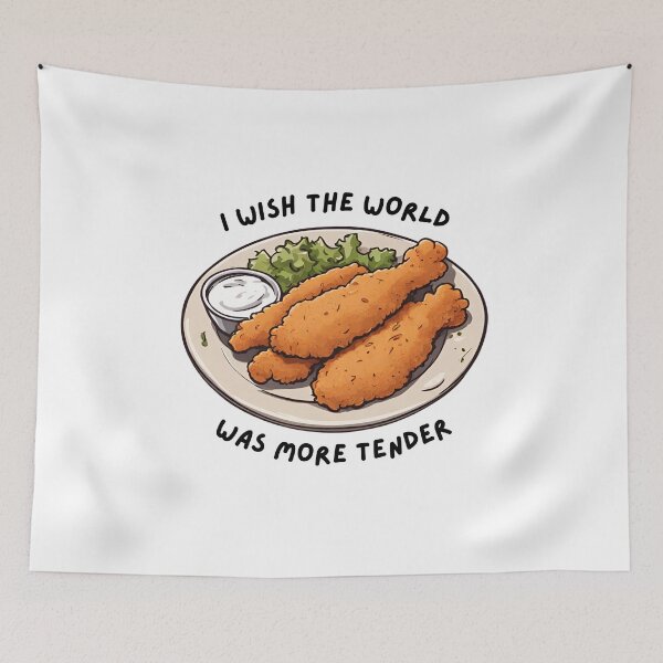 Item preview, I wish the world was more tender chicken tender logo designed and sold by allyiscoral.