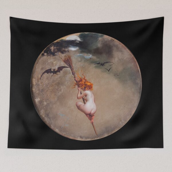 Item preview, The Witch (on a broomstick) - Luis Ricardo Falero 1882 designed and sold by Arwen-Art.