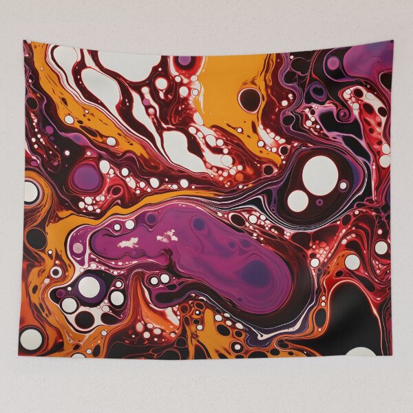 Item preview, Burgundy Blaze: Crimson and Amber Abstract Swirls designed and sold by VectorPlace.