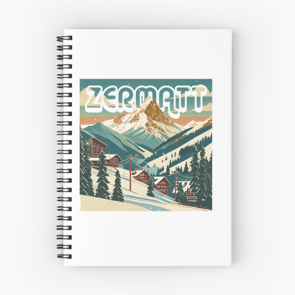 Item preview, Zermatt, Valais, Switzerland Ski Resort Vintage Style Artwork designed and sold by TimeToSell.