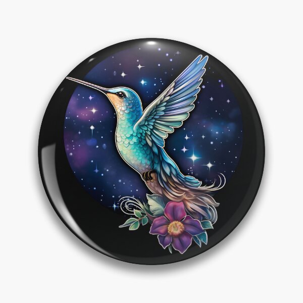 Item preview, Hummingbird in cosmos designed and sold by AI-Only Creations.