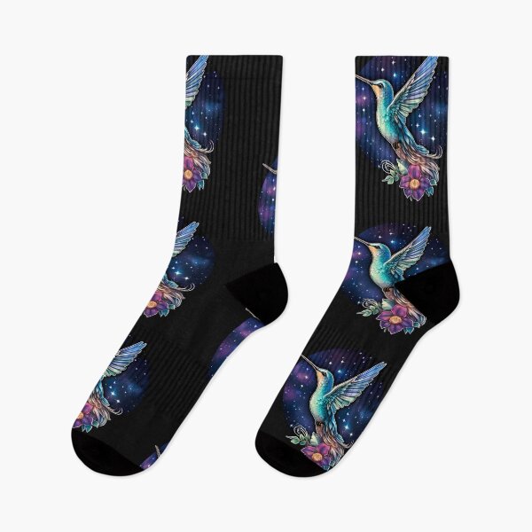 Item preview, Hummingbird in cosmos designed and sold by AI-Only Creations.