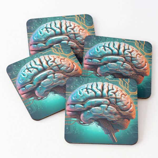 Item preview, Human brain connected to printed circuit designed and sold by siloto.