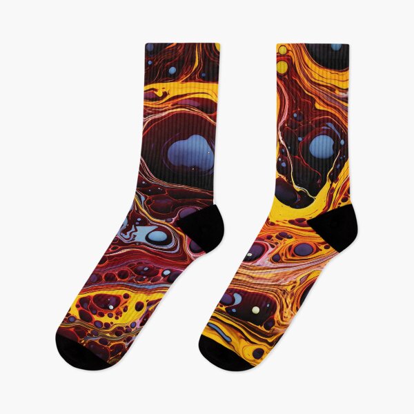 Item preview, Fiery Flow: Amber and Ebony Abstract Patterns designed and sold by VectorPlace.