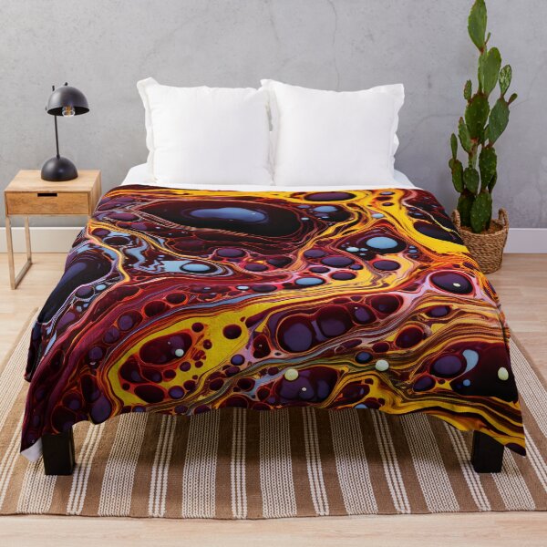 Item preview, Fiery Flow: Amber and Ebony Abstract Patterns designed and sold by VectorPlace.