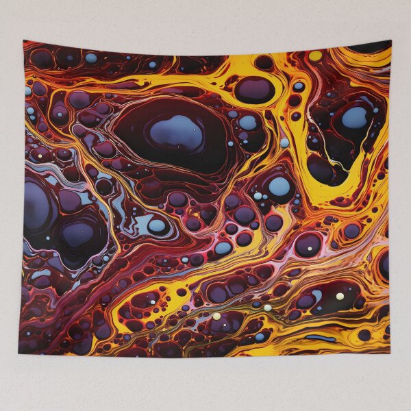 Item preview, Fiery Flow: Amber and Ebony Abstract Patterns designed and sold by VectorPlace.