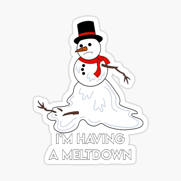 Melting Snowman Sticker for Sale by Ian Coppack