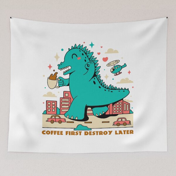 Item preview, Coffee First Destroy Later designed and sold by Quilimo Studio.