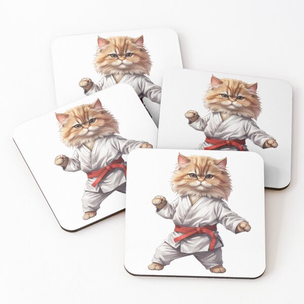 Item preview, A Cute  Persian Cat playing taekwondo  designed and sold by chathai.