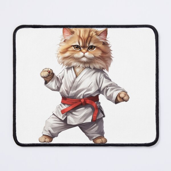 Item preview, A Cute  Persian Cat playing taekwondo  designed and sold by chathai.