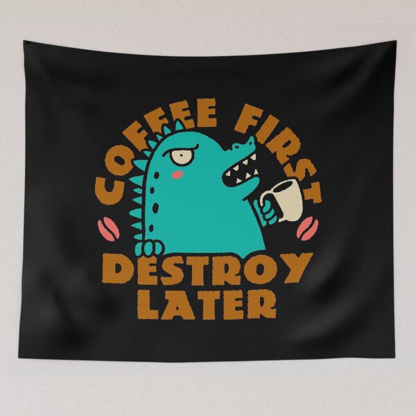 Item preview, Coffee First Destroy Later designed and sold by Quilimo Studio.