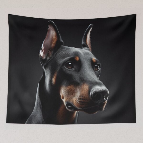 Item preview, Realistic Doberman Pawtrait designed and sold by PawtraitRealism.