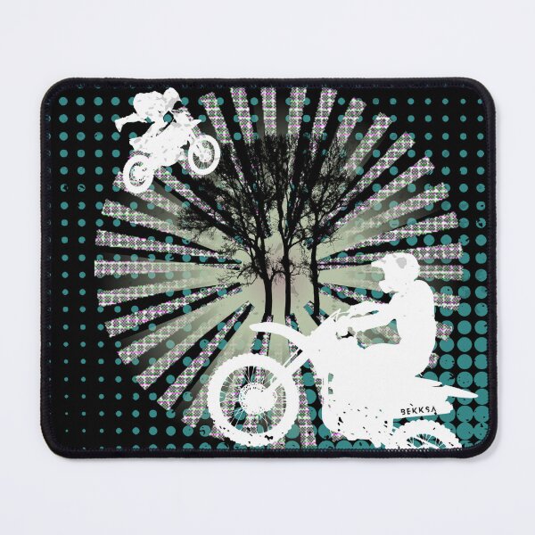Item preview, Most Likely to Get Carried Away Again (Turquoise background) Motocross Lover designed and sold by bekksa.