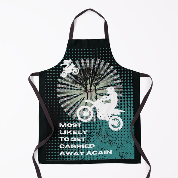 Item preview, Most Likely to Get Carried Away Again (Turquoise background) Motocross Lover designed and sold by bekksa.