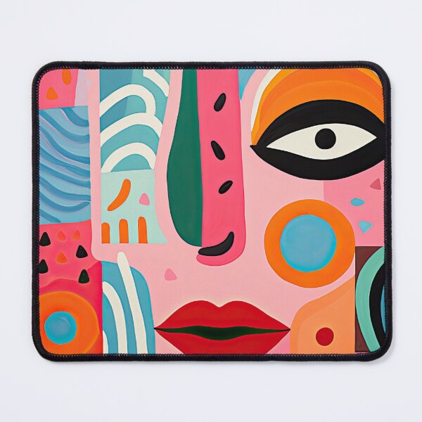Item preview, Expressionist Face with Colorful Abstract Shapes designed and sold by GulDesignCo.