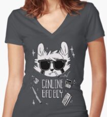 Genuine B-Boy Women's Fitted V-Neck T-Shirt