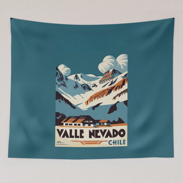 Item preview, Un arte de viaje vintage de Valle Nevado - Chile designed and sold by GoodOldVintage.