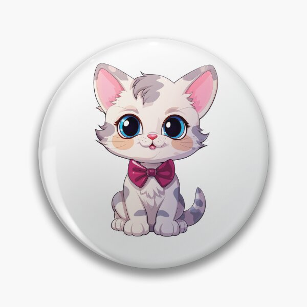 Item preview, Cute Grey & White Kitten With Big Eyes designed and sold by ReverseBleach.
