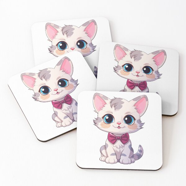 Item preview, Cute Grey & White Kitten With Big Eyes designed and sold by ReverseBleach.