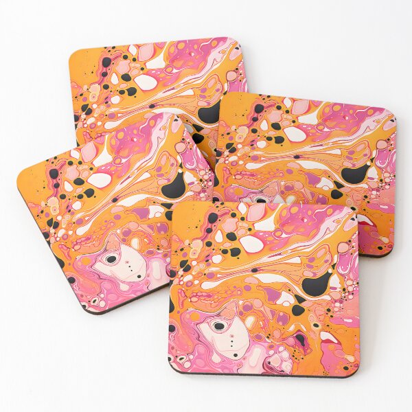 Item preview, Citrus Blush: Vibrant Orange and Pink Abstract designed and sold by VectorPlace.