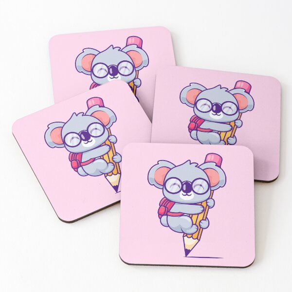 Item preview, Cute Koala Hanging on Pencil with Bag Cartoon Vector Icon Illustration designed and sold by hjian8219.