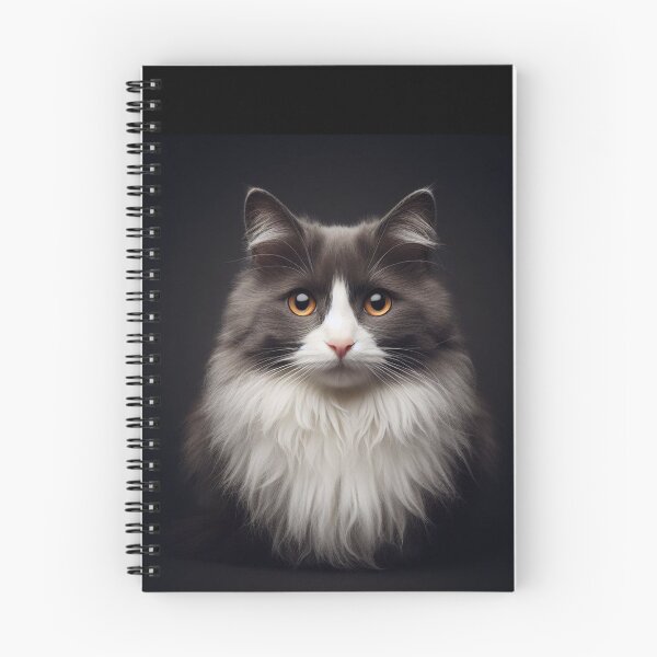 Item preview, Realistic Domestic Longhair (Gray) Pawtrait designed and sold by PawtraitRealism.