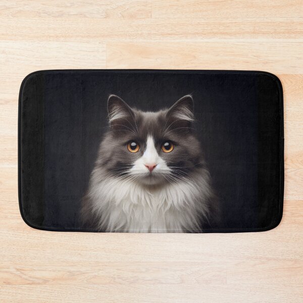 Item preview, Realistic Domestic Longhair (Gray) Pawtrait designed and sold by PawtraitRealism.