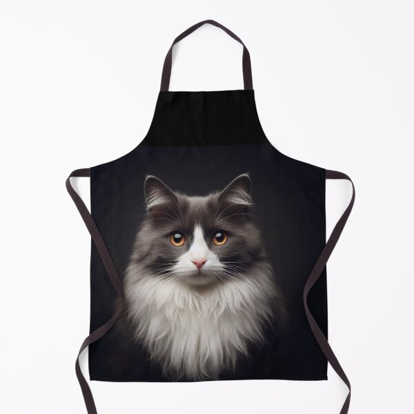 Item preview, Realistic Domestic Longhair (Gray) Pawtrait designed and sold by PawtraitRealism.