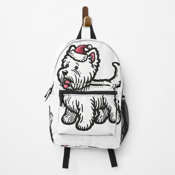 Item preview, Westie Santa Paws - Christmas Design - West Highland Terrier Santa Hat - Cartoon Dog Holiday Drawing designed and sold by Star-Fragment.