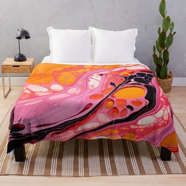 Item preview, Tropical Swirl: Vivid Pink and Orange Abstract Art designed and sold by VectorPlace.