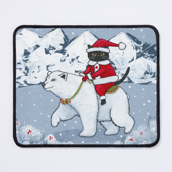 Item preview, Santa Claws on a Polar Bear designed and sold by KilkennyCat Art.