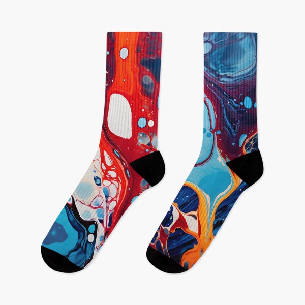 Item preview, Crimson Tide Meets Sapphire Pools Abstract designed and sold by VectorPlace.