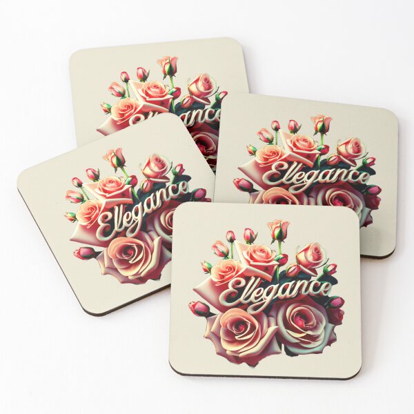 Item preview,  Beautiful bouquet of roses with the word "elegance" designed and sold by NiRia Spot.