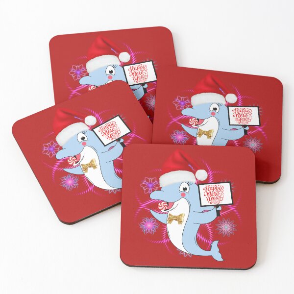 Item preview, happy new year /delphin designed and sold by GlobalPrintArt.