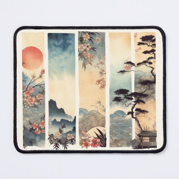 Item preview, Rectangular Animal Ukiyoe: Captivating Watercolour Artistry Unveiled designed and sold by Doddlaix.