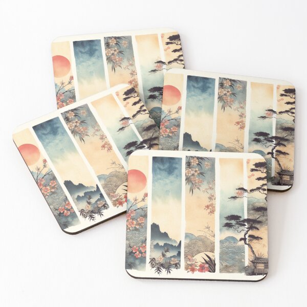 Item preview, Rectangular Animal Ukiyoe: Captivating Watercolour Artistry Unveiled designed and sold by Doddlaix.