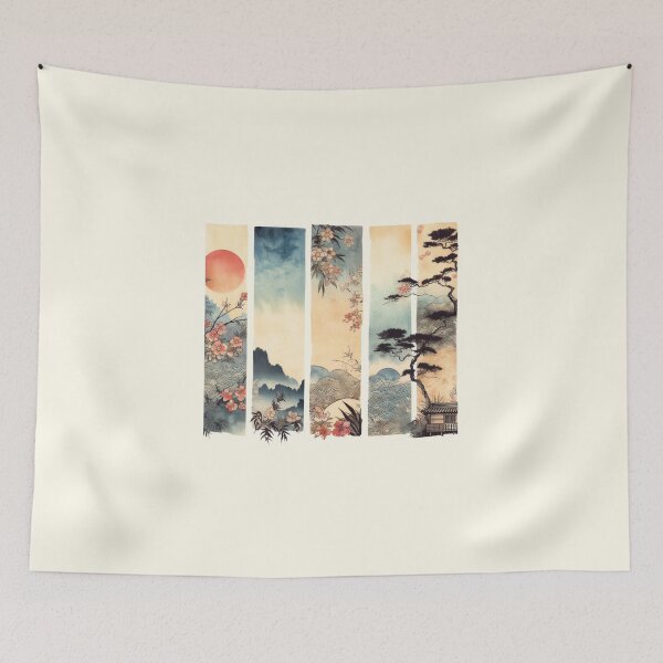 Item preview, Rectangular Animal Ukiyoe: Captivating Watercolour Artistry Unveiled designed and sold by Doddlaix.