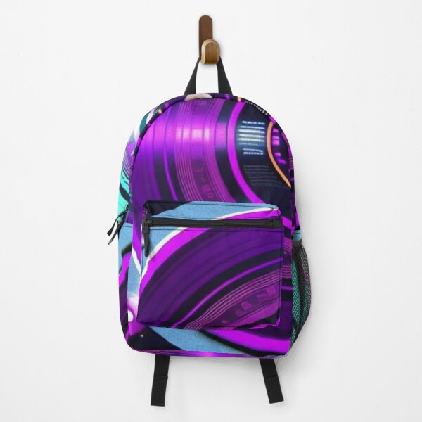 Item preview, Retrofuturism Purple Vinyl Record Holographic  designed and sold by musicgeniusart.