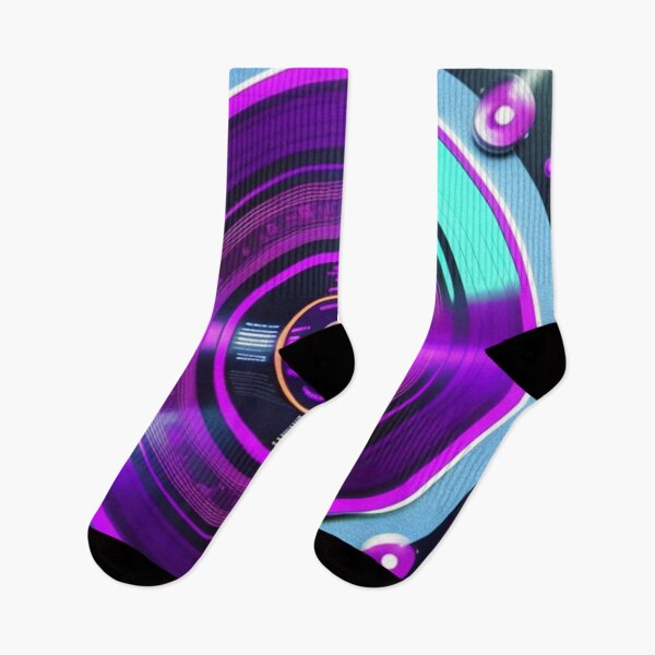 Item preview, Retrofuturism Purple Vinyl Record Holographic  designed and sold by musicgeniusart.