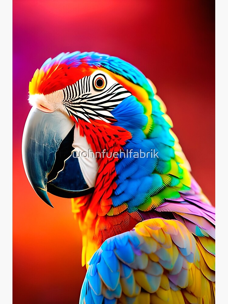 Thumbnail 3 of 3, Poster, AI Art- Parrot #2 designed and sold by wohnfuehlfabrik.