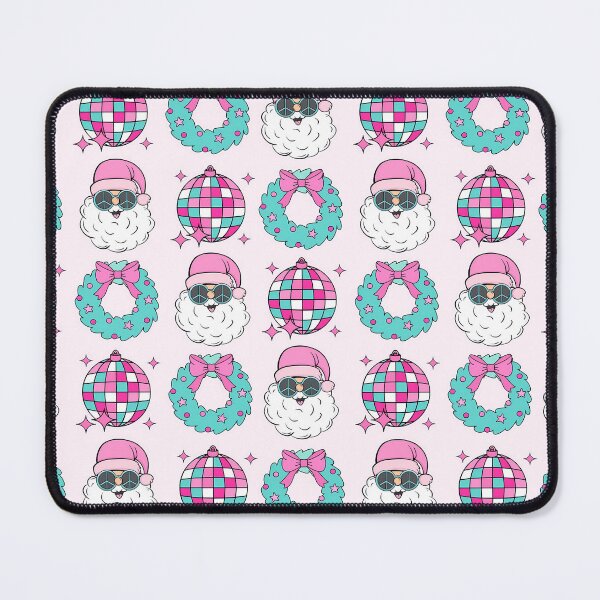 Item preview, Pink & Turquoise Retro Christmas Pattern designed and sold by TeresalynnCo.