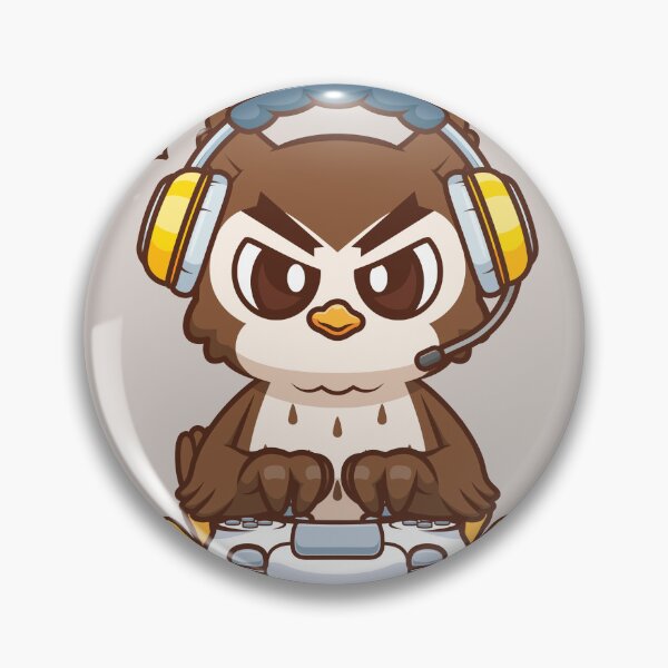 Item preview, Cute Owl Gaming Cartoon Vector Icon Illustration designed and sold by hjian8219.